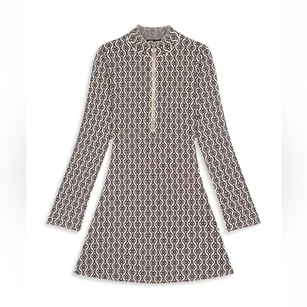 Maje Monochrome Patterned Mini Dress - Picture 11 of 12